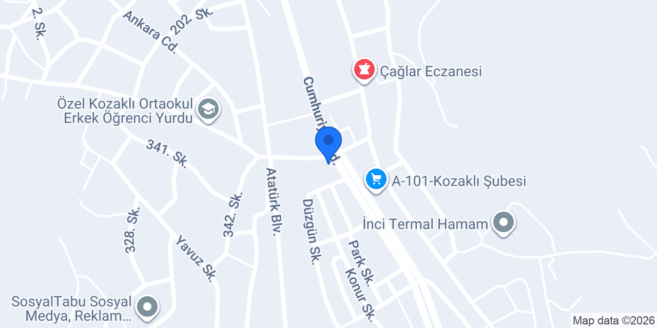 Komagene Kozaklı konumu
