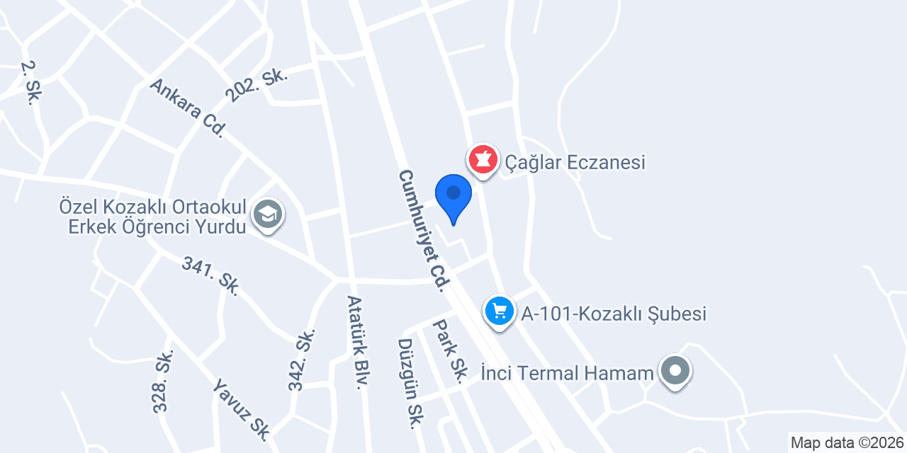 Kozaklı Adliyesi konumu