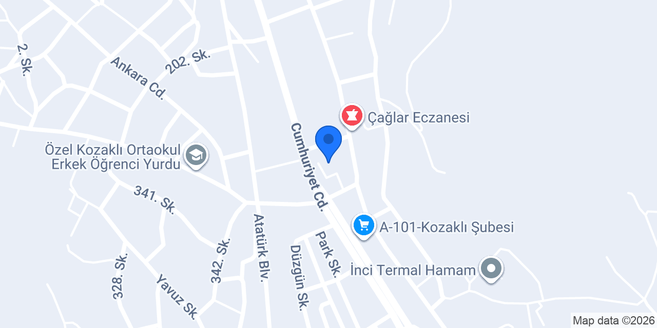 Kozaklı Kaymakamlığı konumu