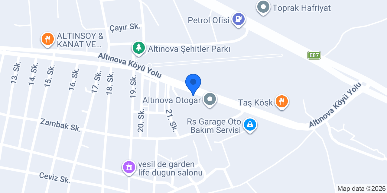 ALTINOVA TAKSİ konumu