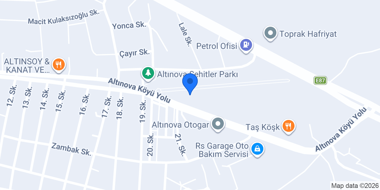 ALTINOVA / AVCILAR KULÜBÜ konumu