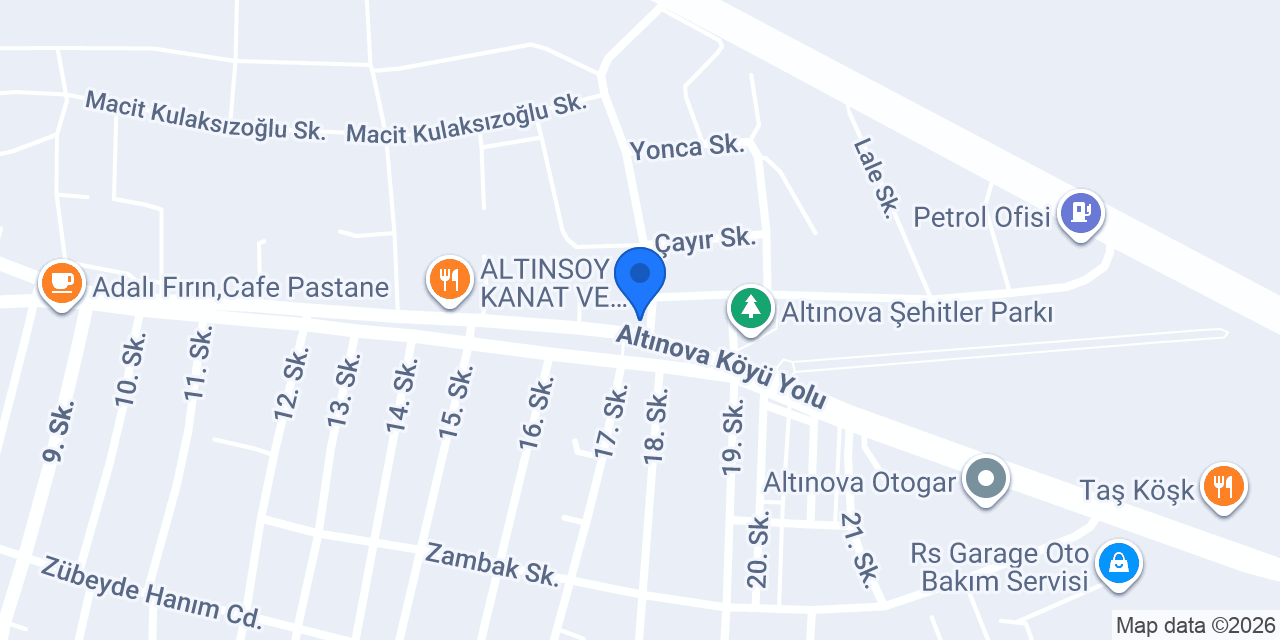 Altınova Çorbacısı Bergama Paça konumu