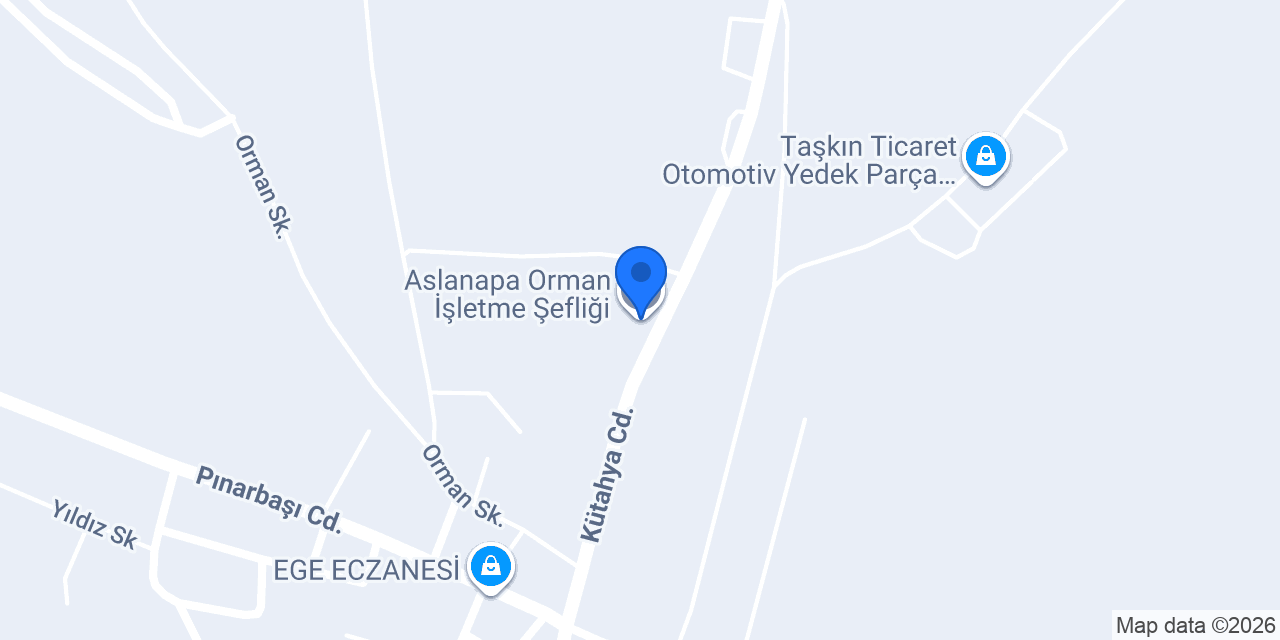 Aslanapa Orman İşletme Şefliği konumu