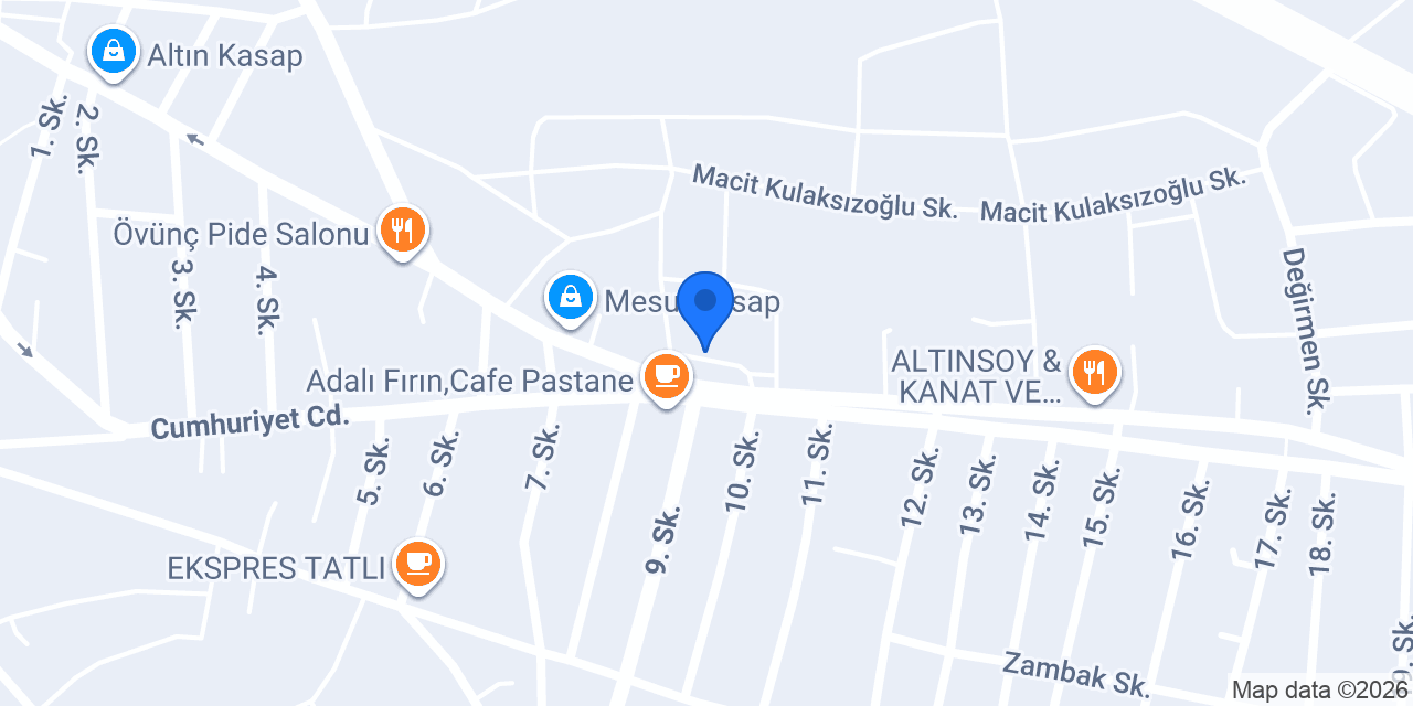 HUZUR YAPI MARKET konumu