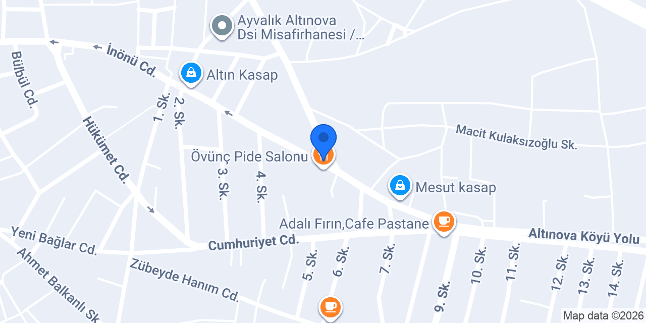 Altınova Veteriner Kliniği konumu