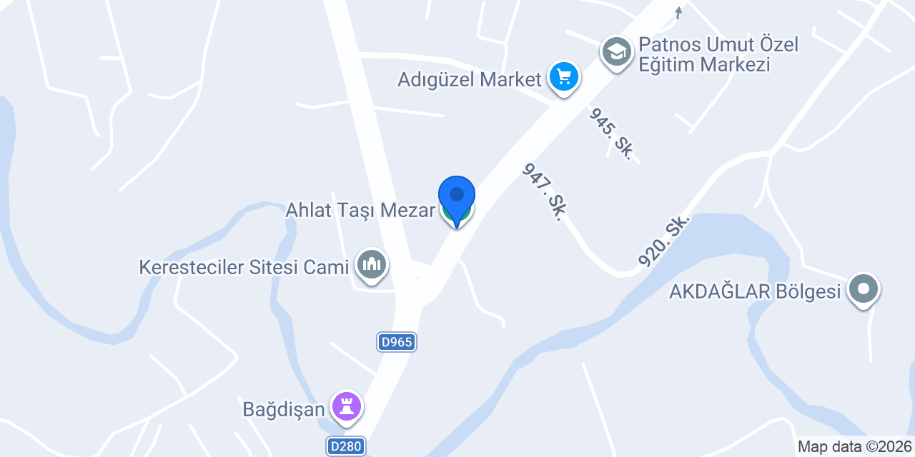 Ahlat Taşı Mezar konumu