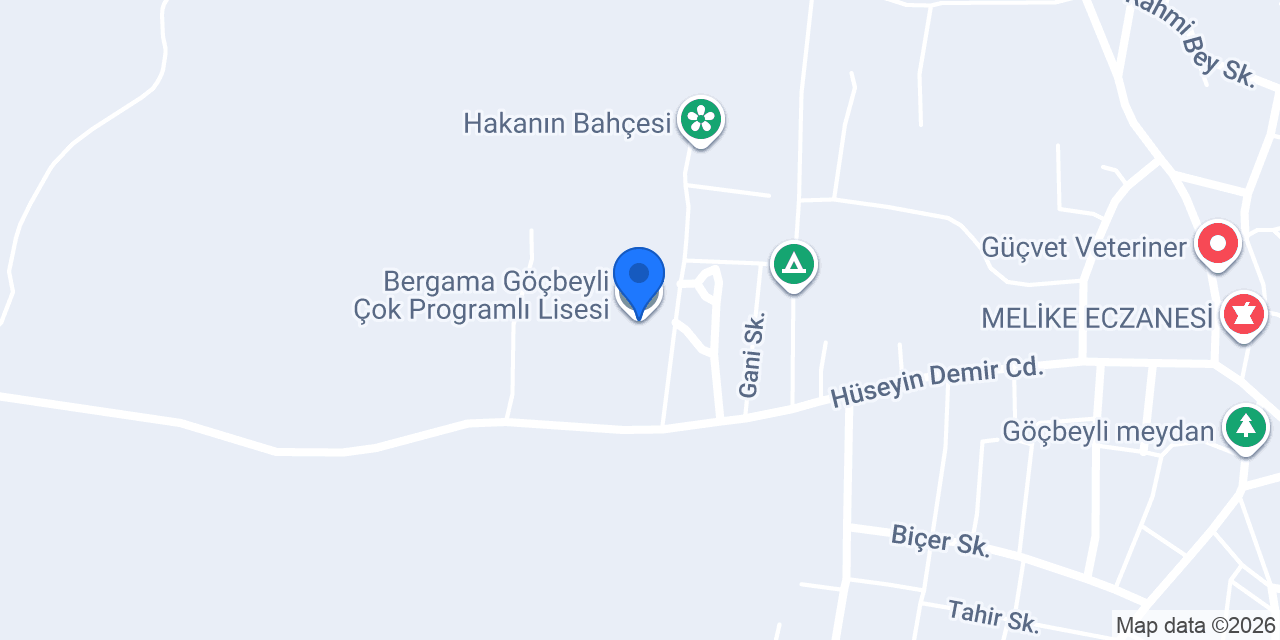 Bergama Göçbeyli Çok Programlı Lisesi konumu
