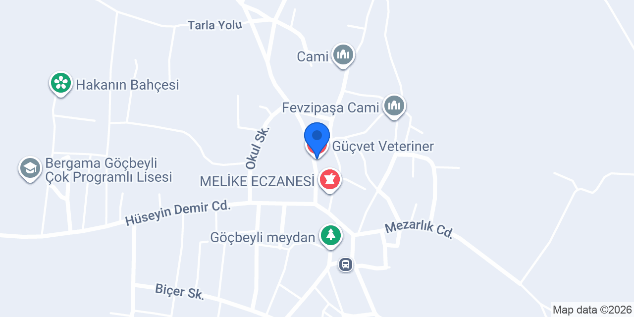 Güçvet Veteriner konumu