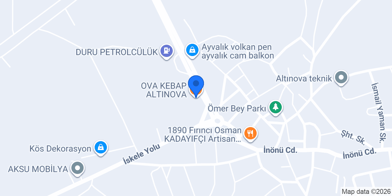 OVA KEBAP ALTINOVA konumu