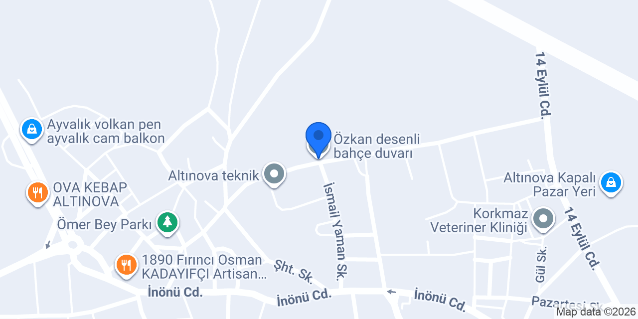 Özkan desenli bahçe duvarı konumu