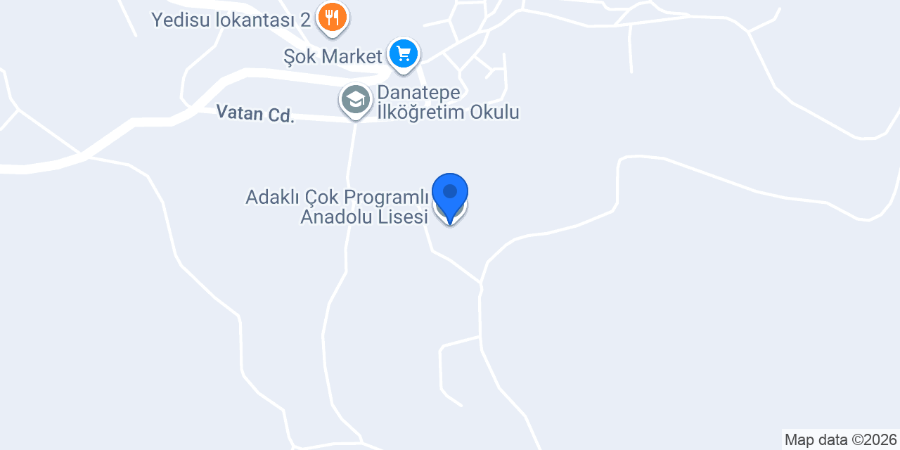 Adaklı Çok Programlı Anadolu Lisesi konumu