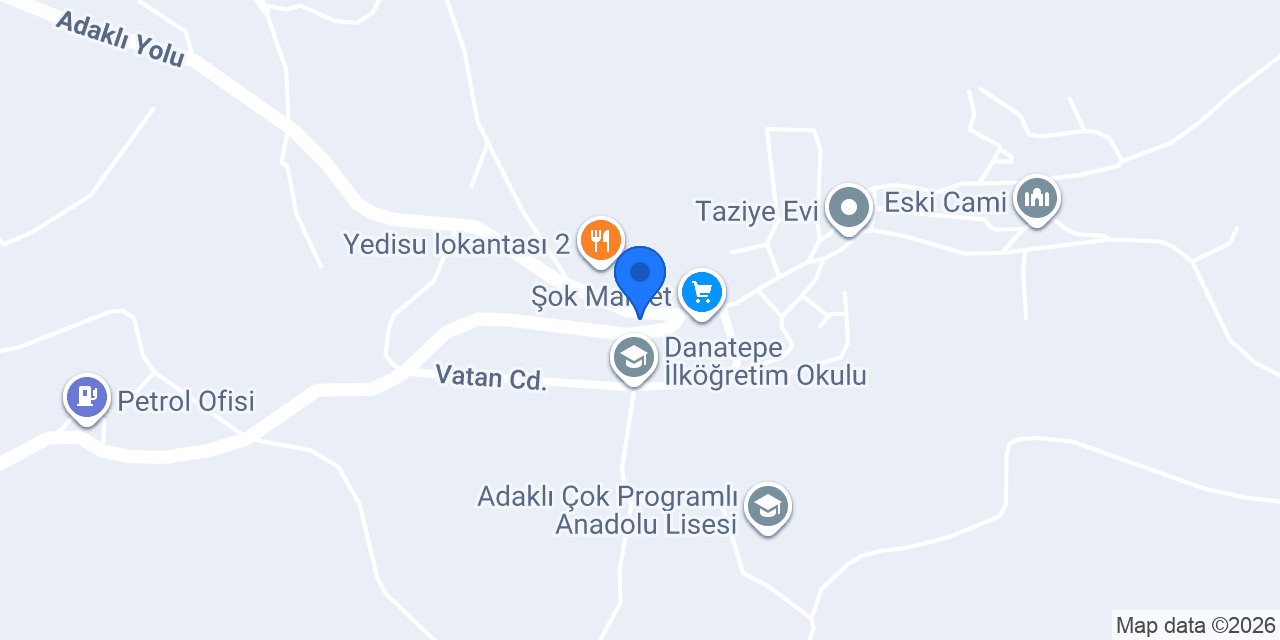 Adaklı Kaymakamlığı konumu