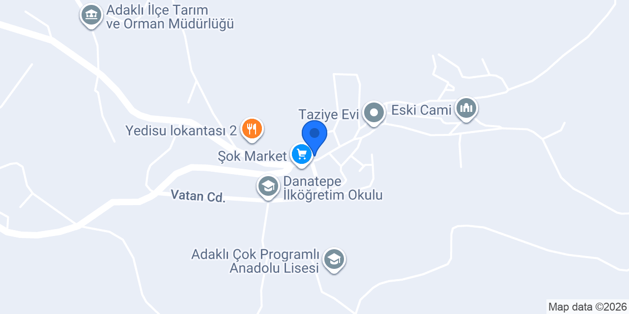 Adaklı Belediyesi konumu