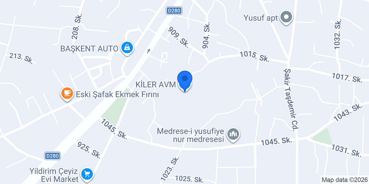 KİLER AVM konumu