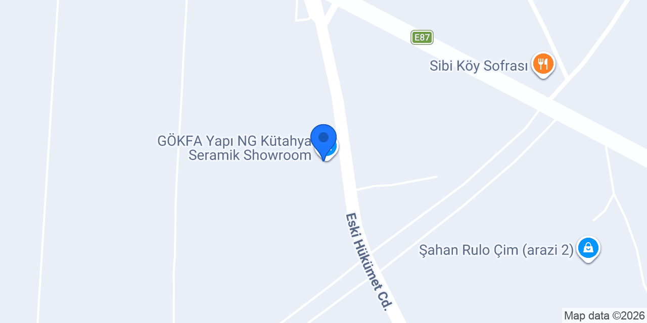 GÖKFA Yapı NG Kütahya Seramik Showroom konumu