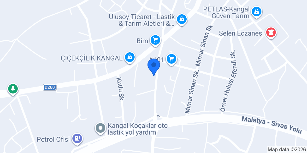 Baker Tarım Kangal Şubesi konumu