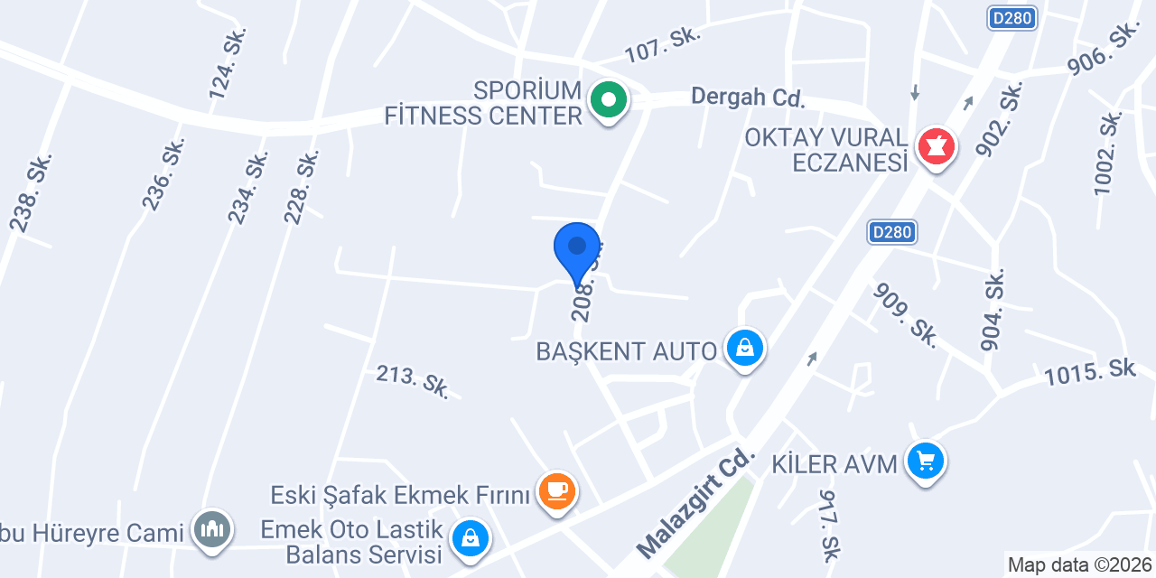 Efe Oto Lastik konumu