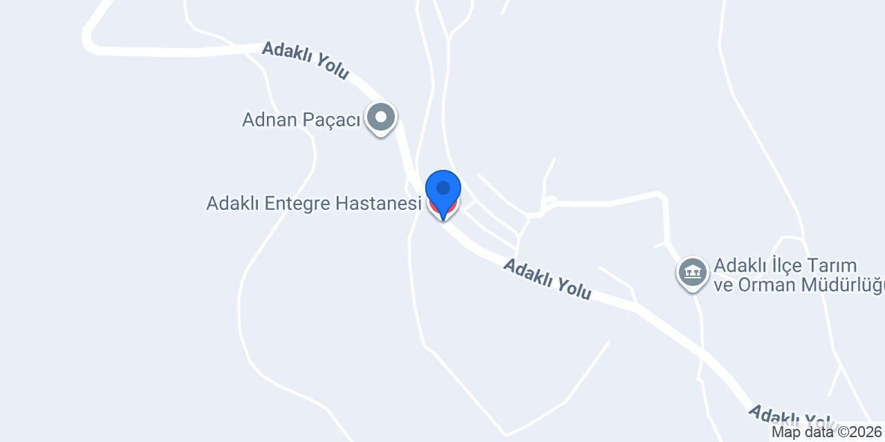Adaklı Entegre Hastanesi konumu