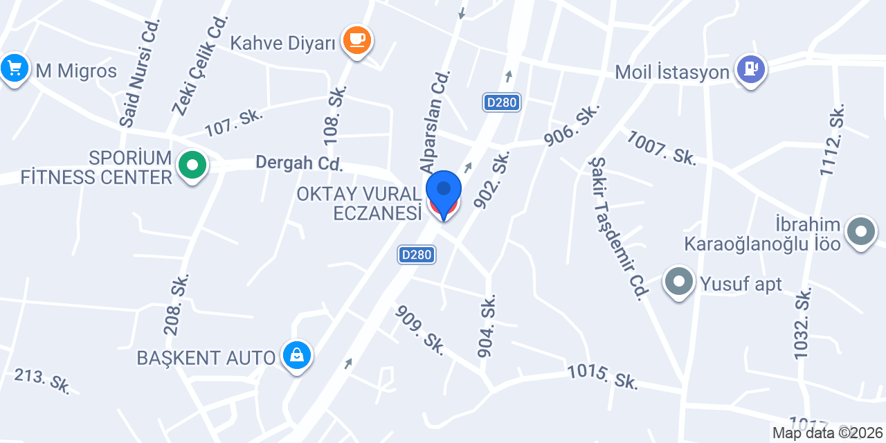 OKTAY VURAL ECZANESİ konumu