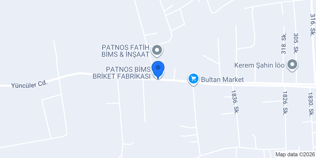 PATNOS BİMS BRİKET FABRİKASI konumu