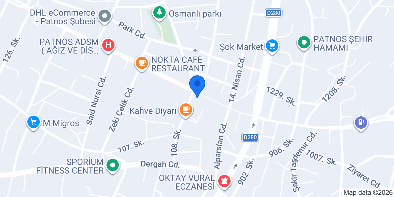 Cadde Cafe konumu