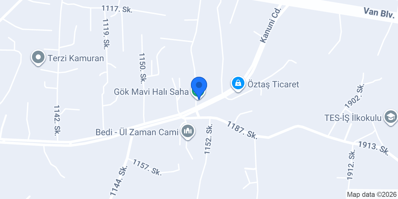 Gök Mavi Halı Saha konumu