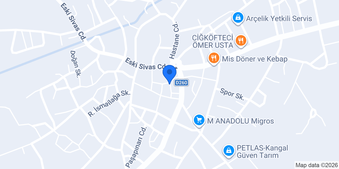 KANGAL GÖZDE VETERİNER KLİNİĞİ konumu