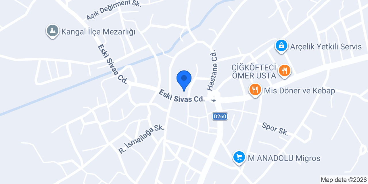 KANGAL ÇINAR TAKSİ Ahmet Çınar konumu