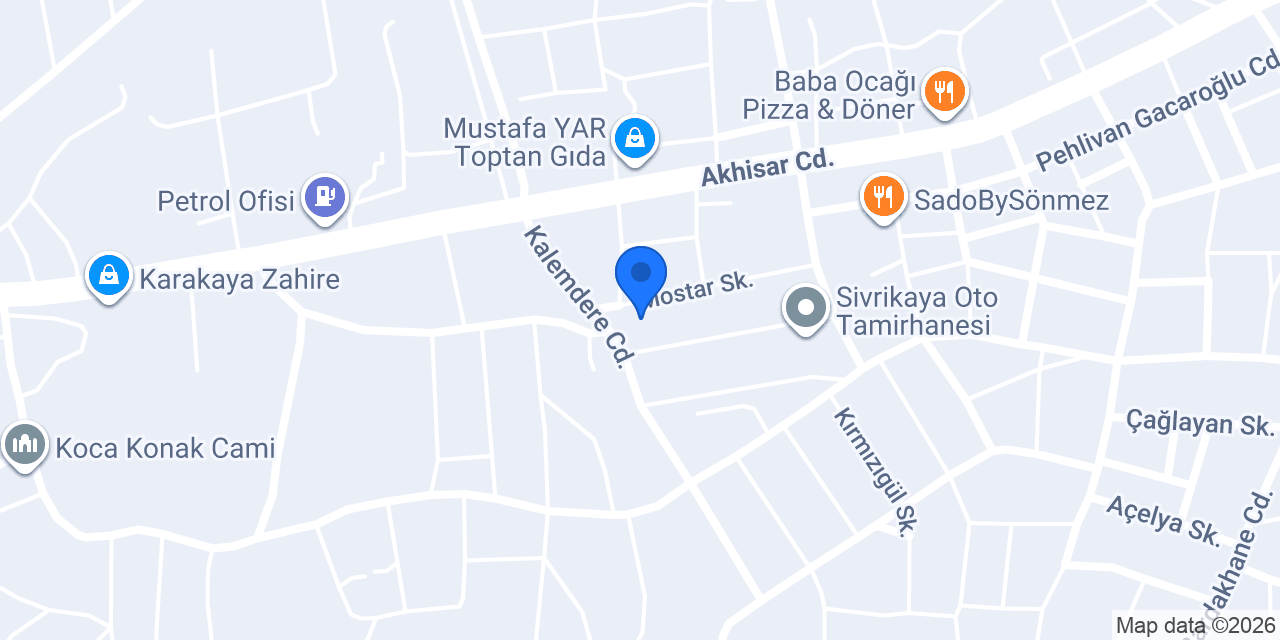 Kınıklı Oto Lastik konumu