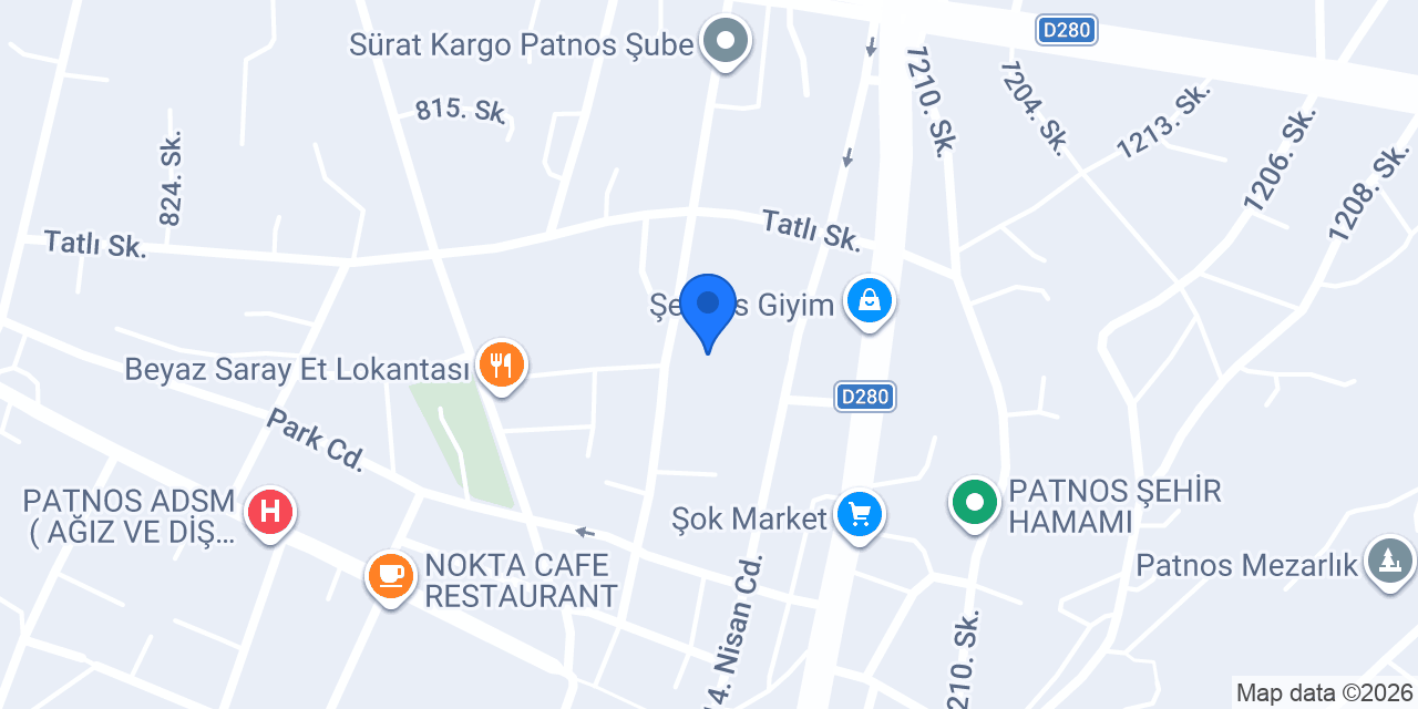 ALDORA MOBİLYA PATNOS konumu