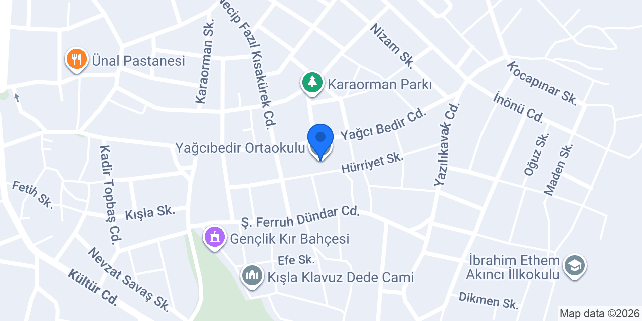 Yağcıbedir Ortaokulu konumu