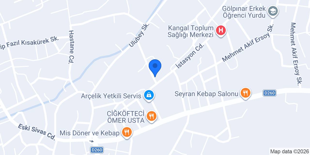 Kızılay-kangal Şubesi konumu