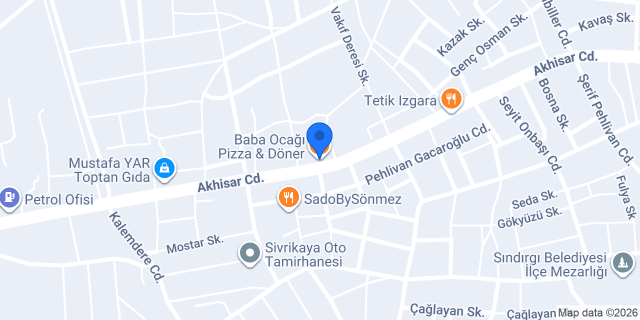 Baba Ocağı Pizza & Döner konumu
