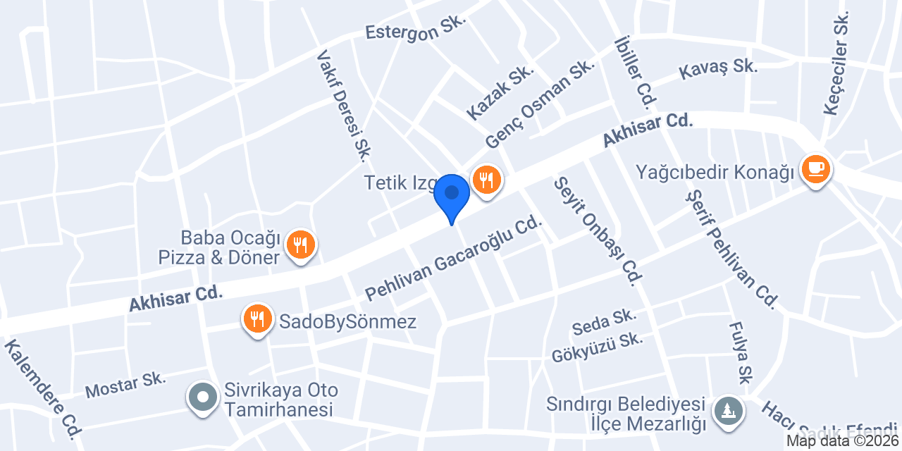 Bilgiç Oto konumu