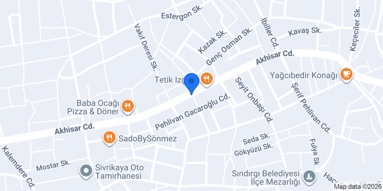 Orkon Gıda konumu