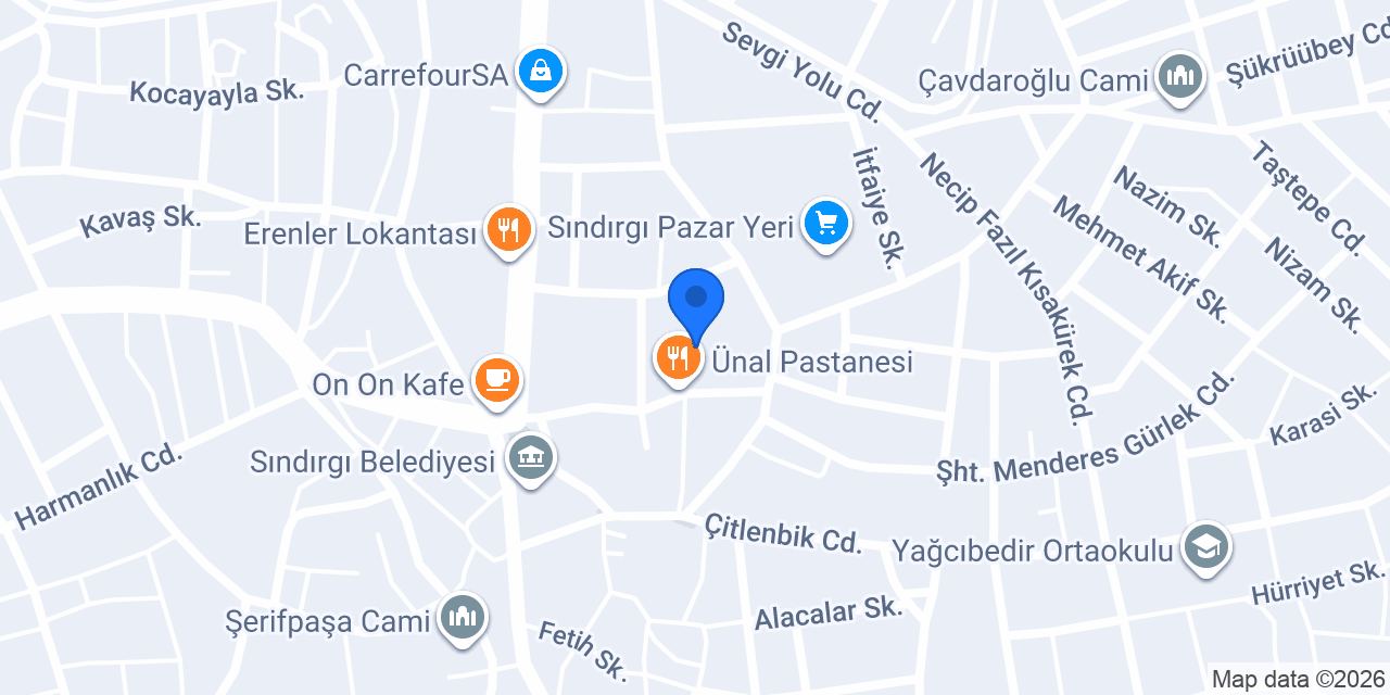 Oses Çiğ Köfte konumu