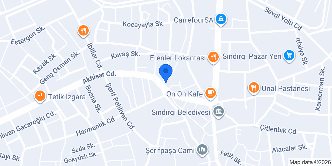 Karaca Çiçekçilik konumu