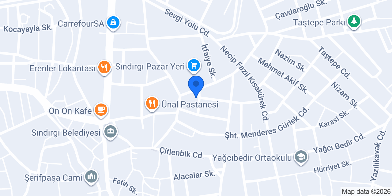 SINDIRGI TAKSİ konumu