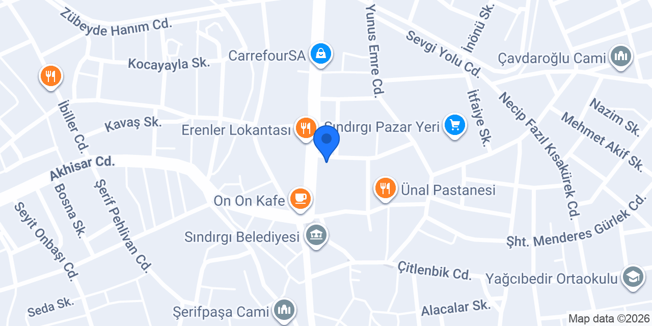 Sındırgı İlçe Halk Kütüphanesi konumu