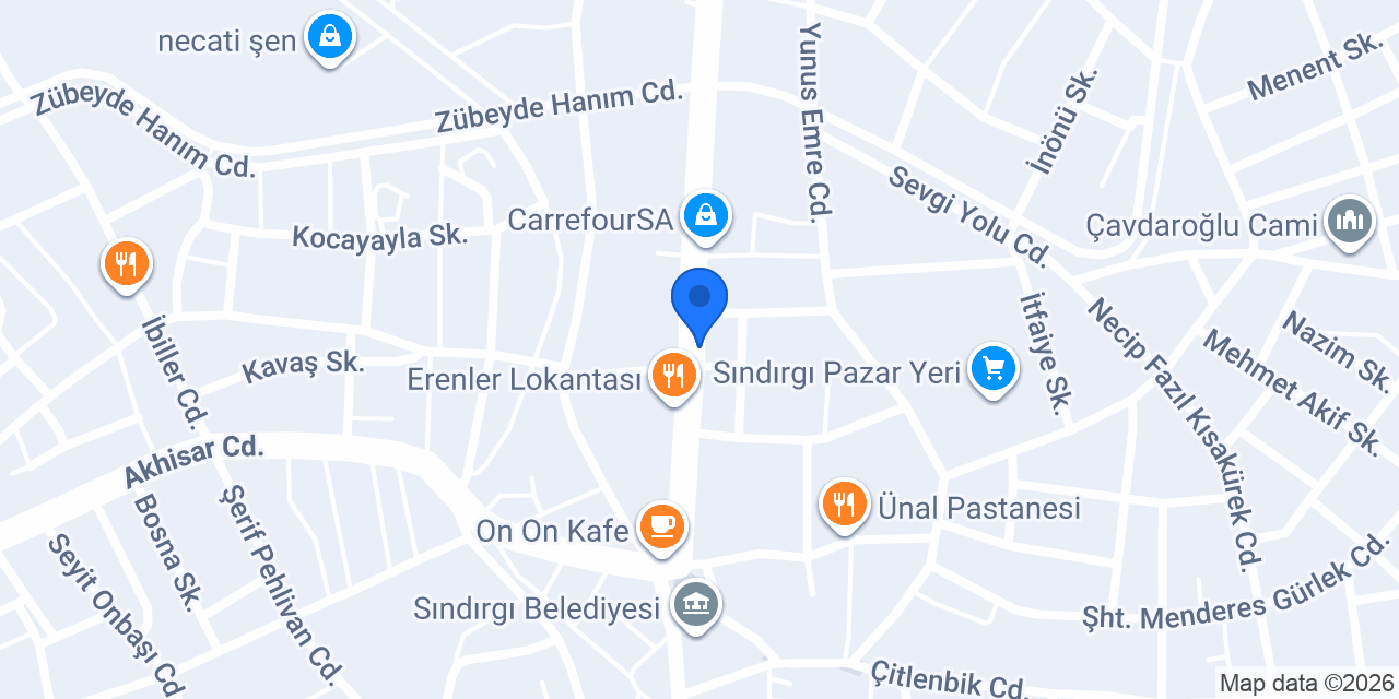 Ünallar Mobilya konumu
