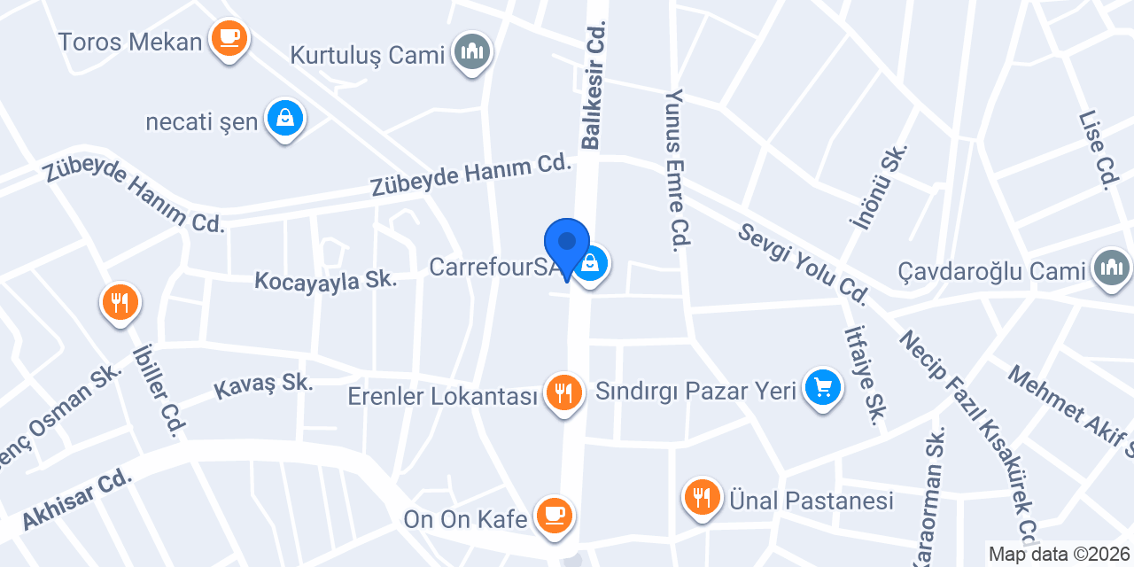 Sındırgı Fizyo Klinik konumu