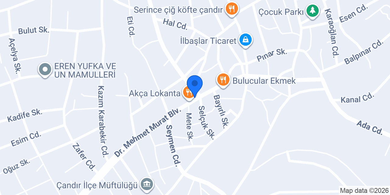 Köşem pide restaurant konumu