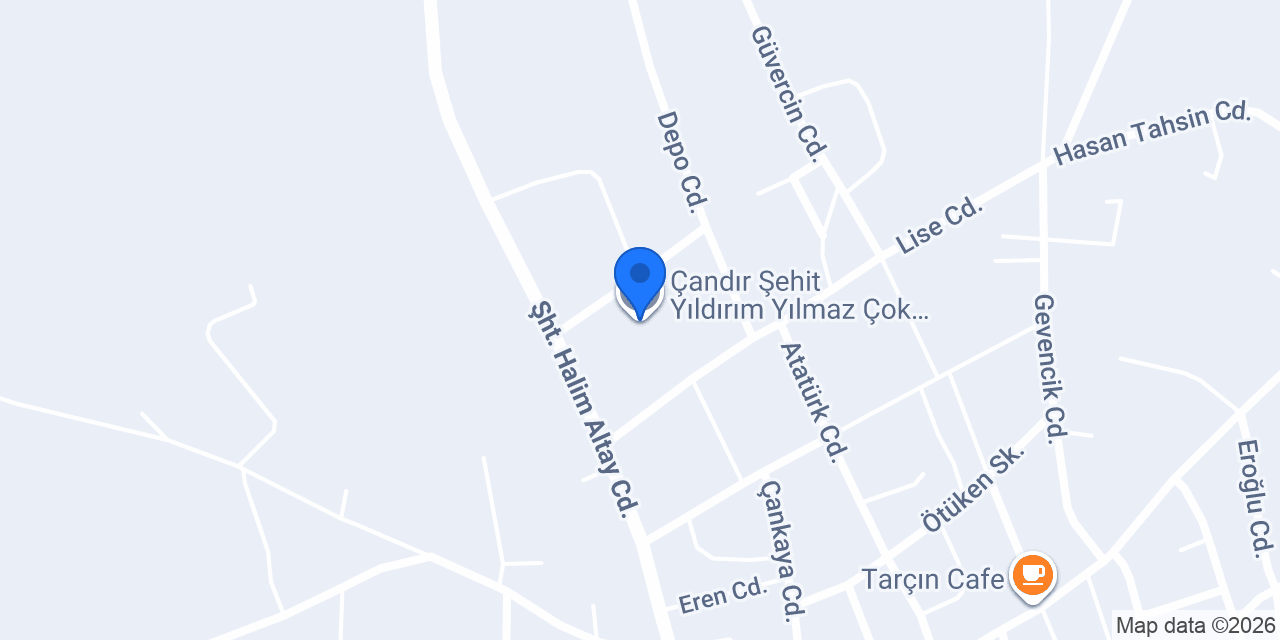 Çandır Şehit Yıldırım Yılmaz Çok Programlı Lisesi konumu