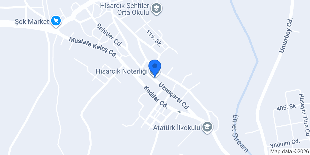 Hisarcık Noterliği konumu