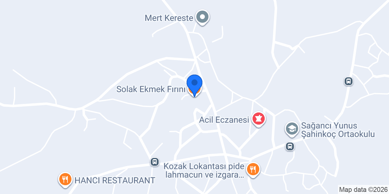 Solak Ekmek Fırını konumu