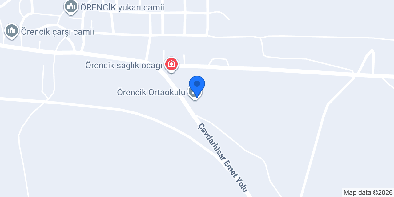Örencik Ortaokulu konumu