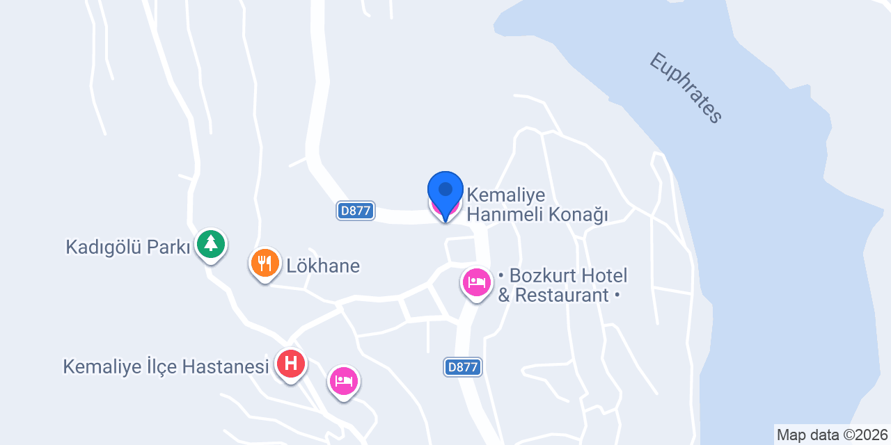 Kemaliye Hanımeli Konağı konumu