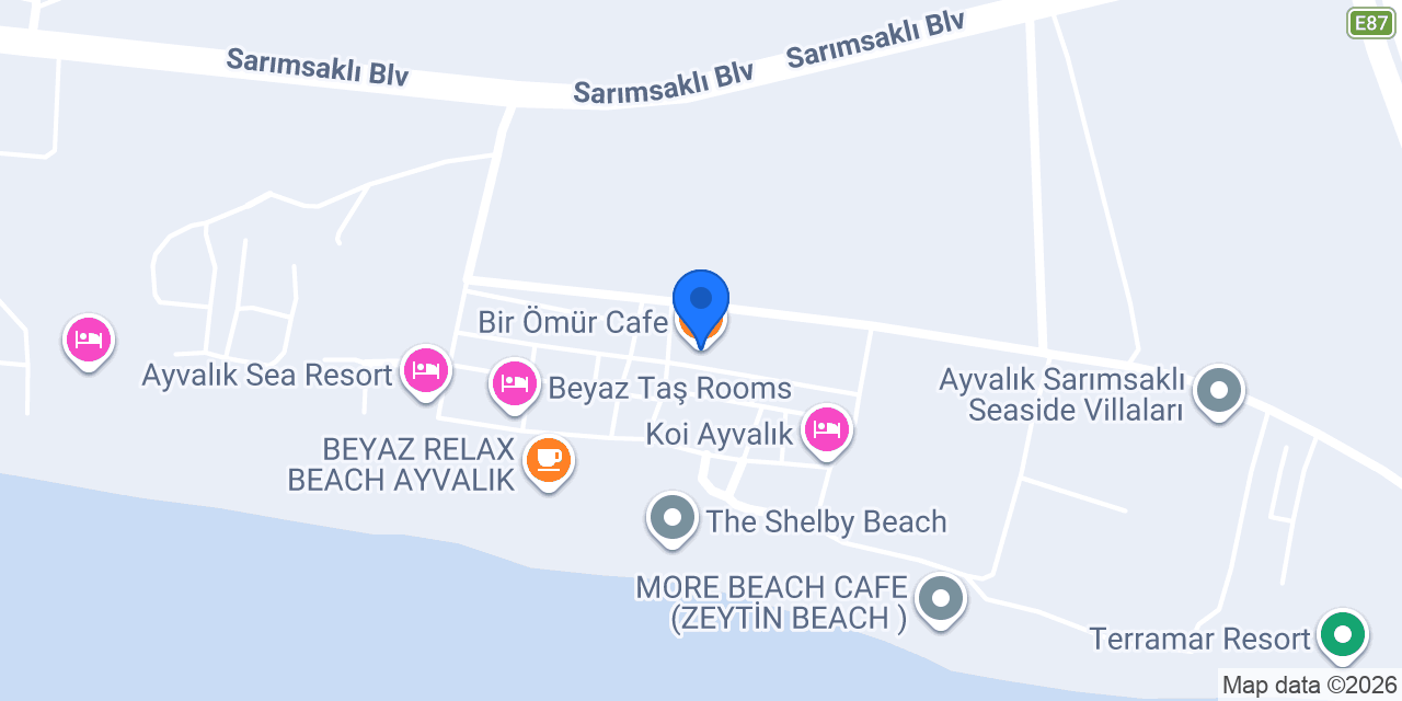 Bir Ömür Cafe konumu