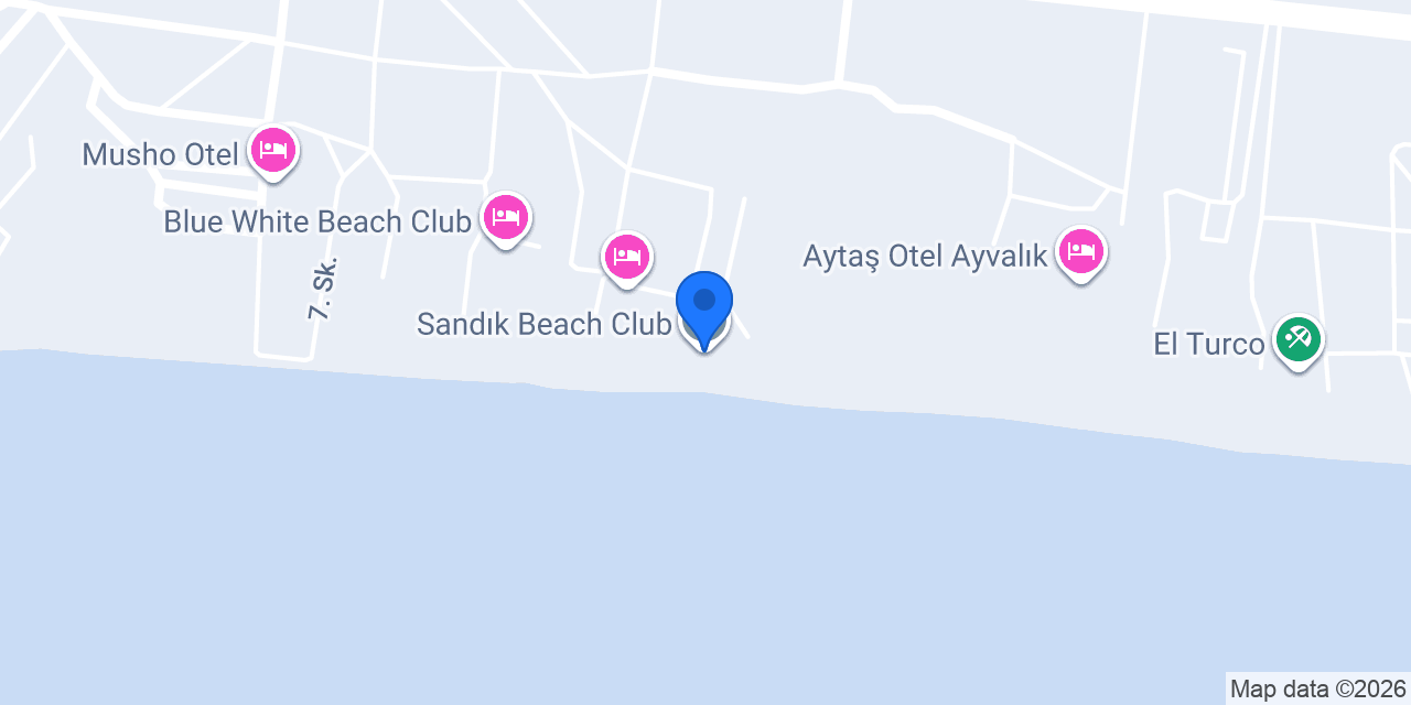 Sandık Beach Club konumu