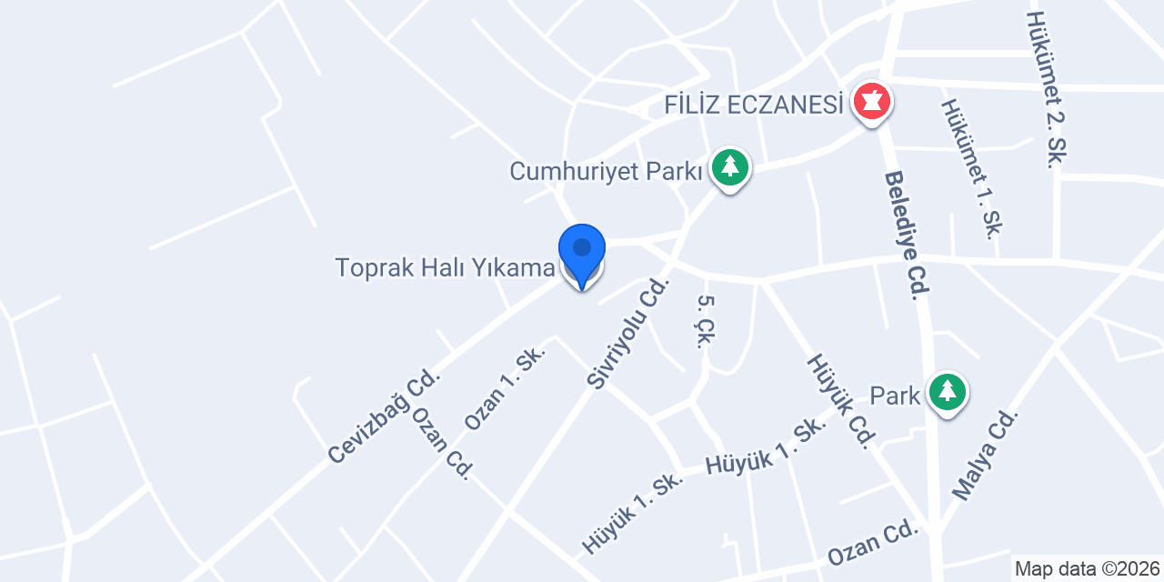 Toprak Halı Yıkama konumu